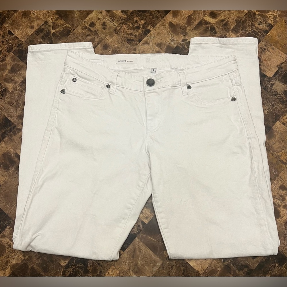 Kut From The Kloth Catherine Mid Rise Boyfriend Jeans 8 - Picture 1 of 7